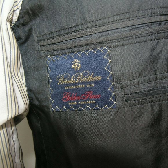 Brooks Brothers Golden Fleece Martin Greenfield Gray Plaid 3/2 Suit 41R